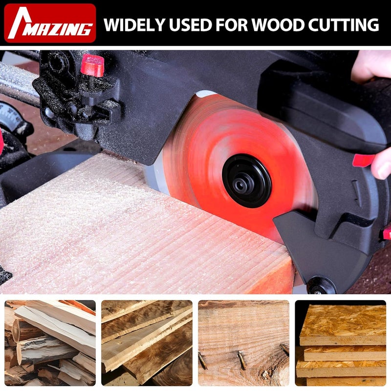 MAZING 4 PCS 4-1/2 Inch 24T&40T Circular Saw Blades, 4.5 inch TCT Compact Circular Saw Blade with 3/8" Arbor, ATB Design, Fit for Woodworking Cutting Plywood, Soft & Hardwood, Wood with Nails - Image 5